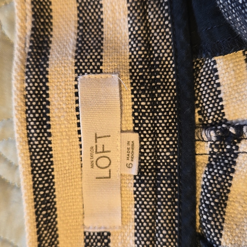 Striped Blue and White Shorts the Riviera Short from Loft - Picture 2 of 7